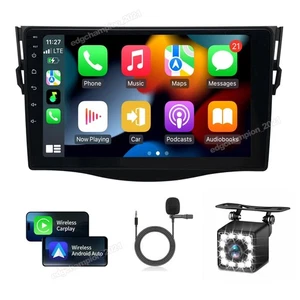 For Toyota RAV4 2007-2012 Apple Carplay Android 15 Car GPS Radio Stereo BT +CAM - Picture 1 of 16