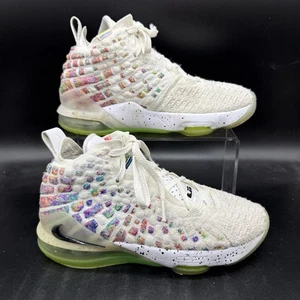 Nike LeBron 17 Air Command Force White Multi-Color Size 4.5Y BQ5594 100 - Picture 1 of 7