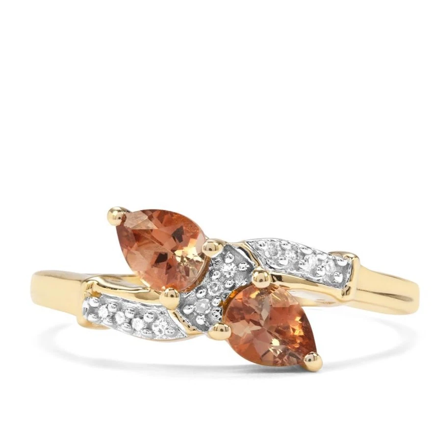 ¡Edición limitada! Anillo de diamantes y andaluza Sopa de oro 9K 375, 0,65 quilates ATGW, SIN/O Foto 1 de 4