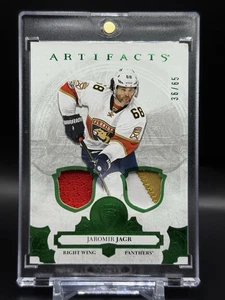 2017-18 UD Artifacts Jaromir Jagr Jersey Patch Emerald /65 Game Used #55 - Bild 1 von 2