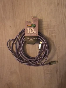 10ft USB-C to USB-C Cable Male Type-C Cable Cord Fast Charger Charging Data Sync - Picture 1 of 3