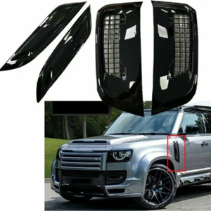 4Pcs Front Side Hood Vent Mesh Grille Fit for Land Rover Defender 2020 2021 2022 - Foto 1 di 9