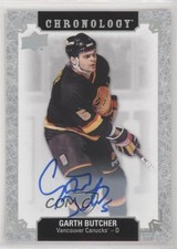 2018-19 Upper Deck Chronology Franchise History Garth Butcher #FH-VA-GB Auto