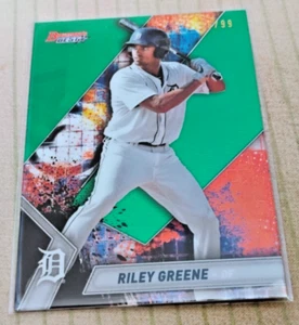 Riley Greene 2019 Bowman's Best #TP-7 Top Prospects Green Refractor #/99 - Imagen 1 de 1