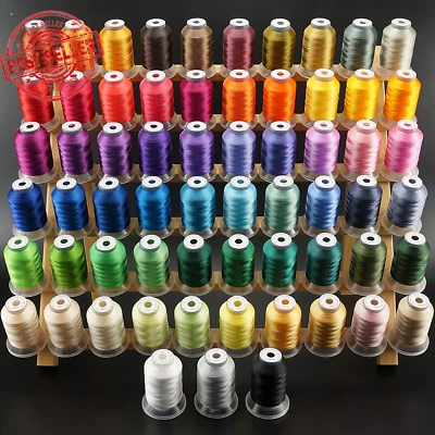 63 Brother Colors Polyester Embroidery Machine Thread Kit – 500M (550Y) / Spool - image 1 of 4