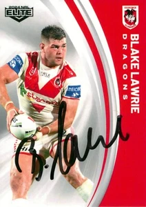 Signed 2024 St George Illawarra Dragons NRL TLA Elite Card - Blake Lawrie - Picture 1 of 3