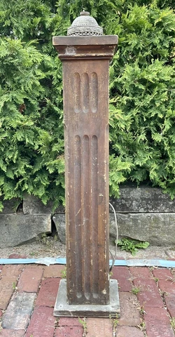 ANTIQUE ARTS & CRAFTS/MISSION OAK  NEWEL POST LAMP COLUMN Architecture Salvage Cover