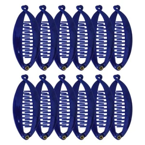 12 Mini Banana Combs Royal Blue 3.5 inch Girls Child Banana Clip Girl Hair Clips - Picture 1 of 6