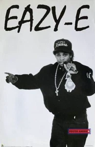 Eazy-E NWA Rapper Black and White Poster 22.5 x 34.5 - Picture 1 of 2