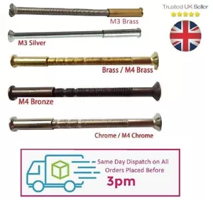 NEW Door Handle Screws Male To Female Connecting Screw for Handles Fixings M3 M4 - Picture 1 of 13