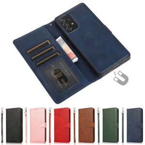 Removable Leather Wallet Case Card Flip Cover for Samsung Galaxy A13/A33/A53/A73 - Picture 1 of 37