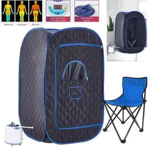 2L Mobile Dampfsauna Heimsauna Wärmekabine Saunakabine Zuhause 1000W mit Sitz DE - Bild 1 von 13