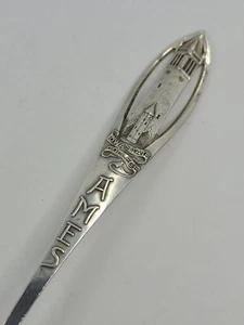 Sterling Silver AMES IOWA STATE COLLEGE Souvenir Campanile Clock Tower Teaspoon - Picture 1 of 6