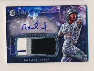 2016 Bowman Inception #/44 Raimel Tapia #IAJP-RT Jumbo Patch Auto Rockies - Picture 1 of 2