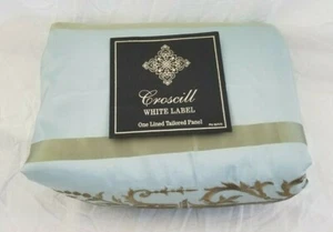 Panel a medida Croscill White Label Brentview forrado en el océano 51" x 95" $150 nuevo en paquete - Imagen 1 de 11