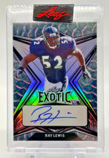 2022 LEAF EXOTIC RAY LEWIS AUTOGRAPH FISH PARALLEL 2/3 EA-RL1