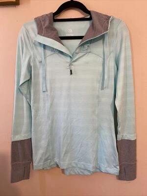 MPG Ladies small￼~ Sea foam￼ Athletic Pullover Top 3/4 Zip up~ Thumbwhole ￼ - Image 1 of 4