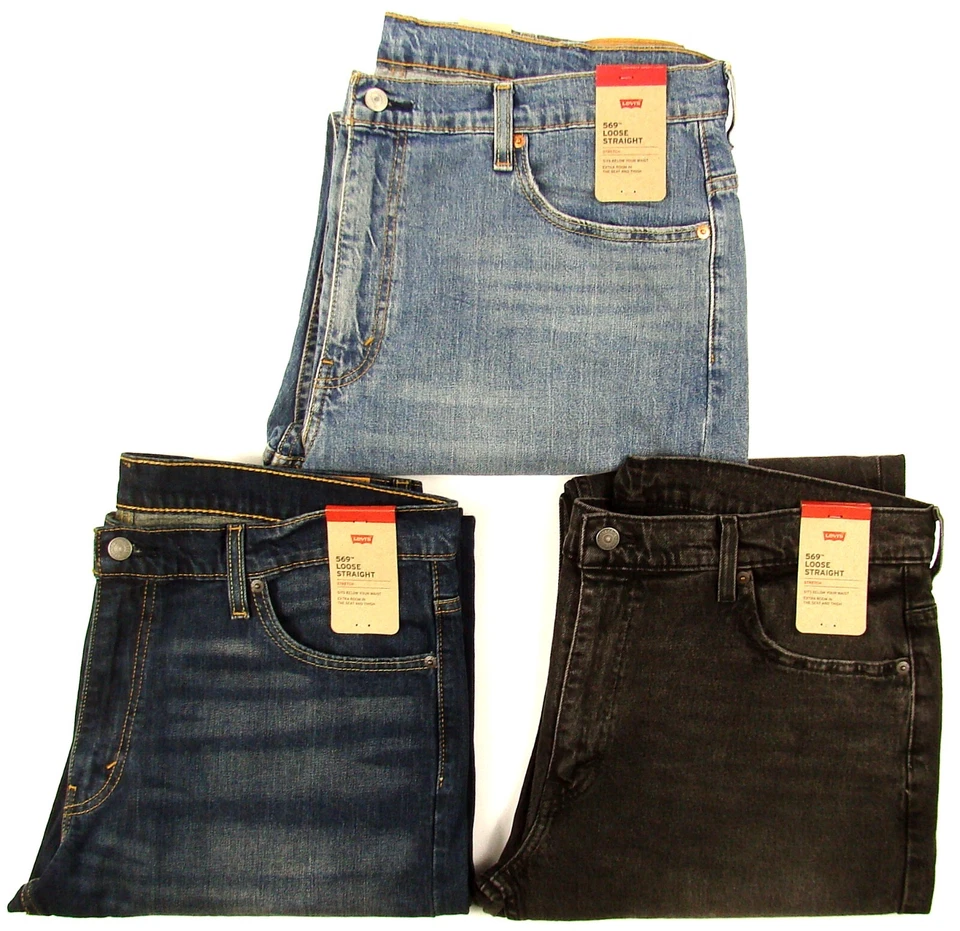 Levis 569 Jeans New Mens Loose Fit Stretch Straight Leg Levi's - Image 1 of 1
