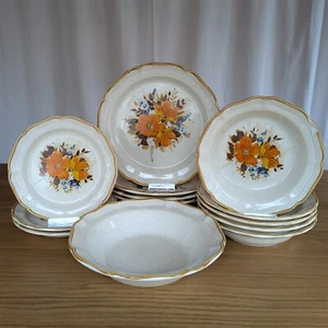 Platos y cuencos florales Mikasa Garden Club EC400 - gres japonés vintage - Imagen 1 de 7