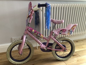 princess bike with doll seat