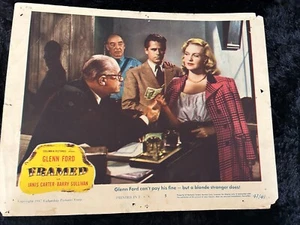 GERAHMTES 1947 11x14 Filmplakat Lobbykarte #5 GLENN FORD/JANIS CARTER - FILM NOIR - Bild 1 von 4