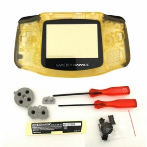 Clear Gold Full Housing Shell Case Cover for Nintendo Gameboy Advance GBA - Picture 1 of 6
