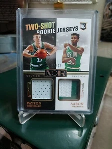 2021 Panini Noir P.Pritchard/A.Nesmith Boston Celtics SP Rookie Dual Relic#22/25 - Picture 1 of 4