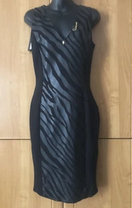 Cavalli Class Zebra Print Bodycon Dress, Made in Italy UK 8 EU 38 - Retail £595 - Picture 1 of 8