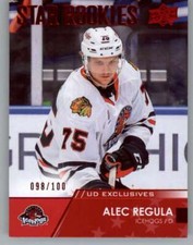 2021-22 Upper Deck AHL Exclusives #145 Alec Regula RC Star Rookie /100