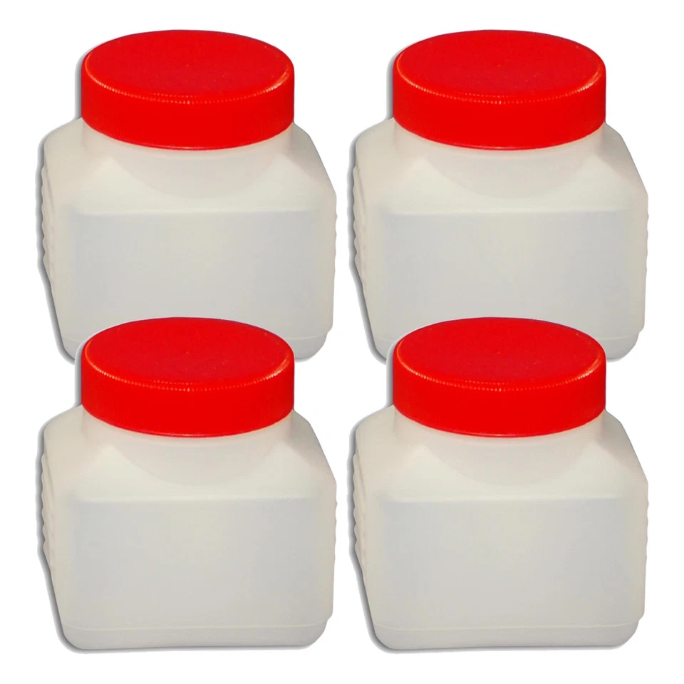 50 St. Vierkantflasche mit Schraubdeckel 250 Ml Weithalsflasche Behälter Flasche