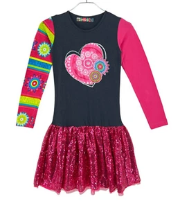 Desigual Crew Neck Long Sleeve Dress Girl Size 11-12 Y - Picture 1 of 10