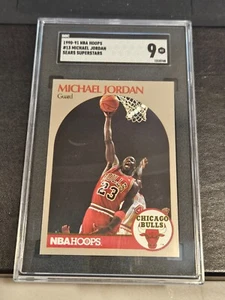 SGC 9 MICHAEL JORDAN 1990-1991 Hoops Sears 100 Superstars ULTRA RARE GOAT MINT - Bild 1 von 2
