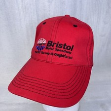 Bristol Motor Speedway Cap Valvoline Racing Strapback Hat NASCAR Red NICE!