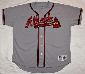 Russell Athletic AUTHENTIC Diamond Collection Atlanta Braves Jersey 52 2XL READ - Picture 1 of 24
