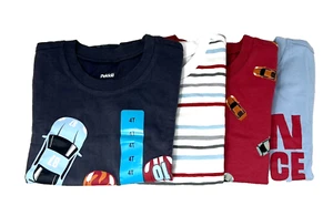 Pekkle Camicie Tema Auto Rosso Set di 4 Ragazzi Taglia 4T - Foto 1 di 3