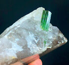 Natural Green Color Tourmaline Crystal On Smoky Quartz From Afghanistan 293 Gram