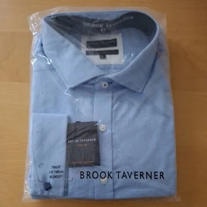 Camisa Brook Taverner Signature Premium Algodón Suave Doble Puño Talla 19 - Imagen 1 de 6