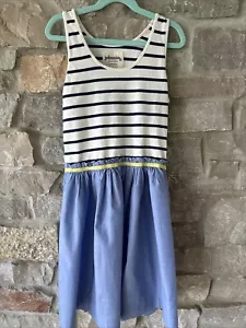 Johnnie B By Boden Girl’s Striped Tank Dress 13-14 Years Blue White & Yellow - Picture 1 of 3