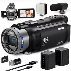 Videokamera Camcorder 4k 48MP 3'' Touchscreen Vlogging Kamera Autofokus YouTube - Bild 1 von 7