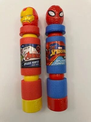 New Set of 2 Marvel Avengers Iron Man & Spiderman Water Pumpers Double the Fun ✨ - Image 1 of 2