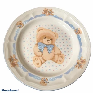 "Plato de ensalada Theodore Bear de gres Tienshan Country Bear de 7""" - Imagen 1 de 2