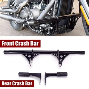 For Harley Softail FXFB FXFBS Low Rider S FXLRS Front + Rear Highway Crash Bar - Picture 1 of 11