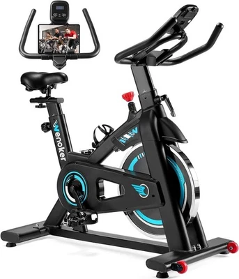 Stationary Bike for Home, Indoor Bike with Silent Belt Drive, Heavy Flywheel, Co - image 1 of 4