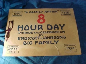 1916 ENDICOTT JOHNSON SHOE Co 8 Stunden Arbeitstag PARADE + FEIER Souvenir HEFT - Bild 1 von 5