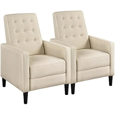 布料躺椅 中世纪现代躺椅 可调 单 re — 第 1/4 张图片