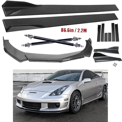 Carbon Fiber Front Bumper Lip Splitters Side Skirt For Volkswagen Atlas Sport Foto 1 de 4