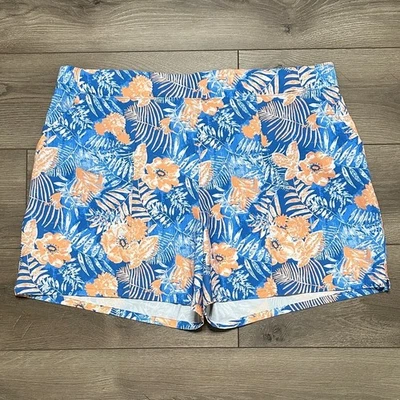 Pantalones Cortos de Pesca Columbia PFG 5" Estampado Floral Tamiami Azul Naranja Talla XXL Foto 1 de 4