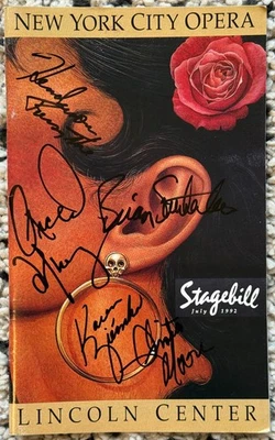 110 IN THE SHADE 1992 NYC OPERA Cast Signed Playbill w/ Karen Ziemba RARE! - Image 1 of 2