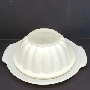 Vtg 3 Piece Tupperware Jel-N-Serve Mold 631 Heart Lid 616 Mold 617 Serving Tray - Picture 1 of 12