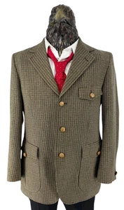 A. Müller Men Vintage Wool Check Blazer Brown EU50 DE50 US40 - Picture 1 of 12